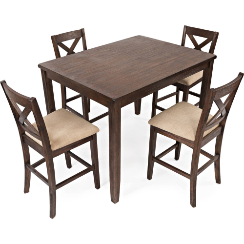 Walnut Creek 5 Piece Counter Height Dining Set